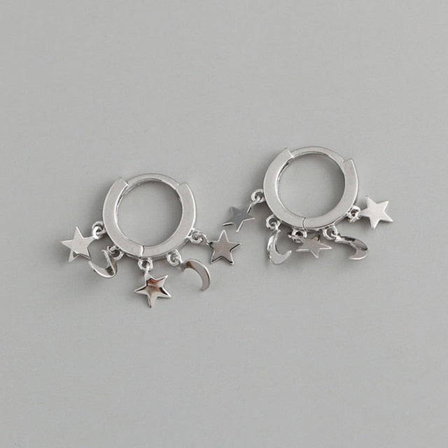 925 Sterling Silver Ear Buckle Small Hoop Earrings