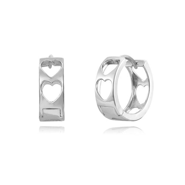 925 Sterling Silver Ear Buckle Small Hoop Earrings