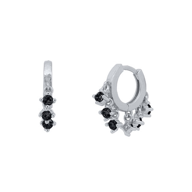 925 Sterling Silver Ear Buckle Small Hoop Earrings
