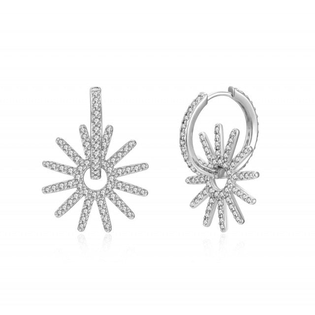 925 Sterling Silver Ear Buckle Small Hoop Earrings