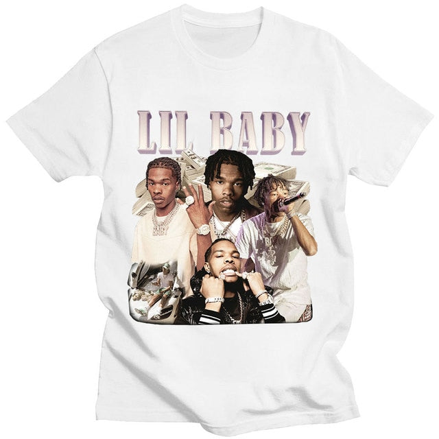 Lil Baby Hip Hop T-shirt Vintage Top