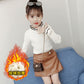 O Neck Knitted Sweater Top for Girls