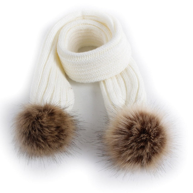 Pompom Winter Warm Scarf