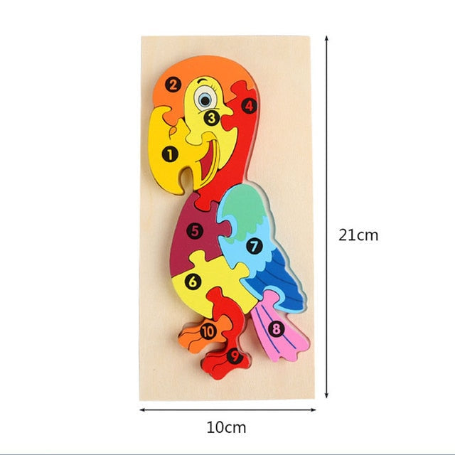 Dinosaur Wooden Puzzles for Children Educational Toys
