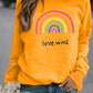 Love Wins Rainbow Printed Hoodies Sweatshirt