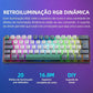 Machenike K500-B61 Mini Mechanical Keyboard 60% ABNT2 Layout RGB Backlight Hot-swappable NKRO Wired Gaming Keyboard For PC Gamer