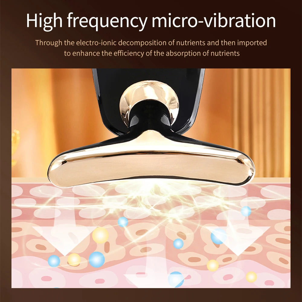 Skin Rejuvenating Multifunctional, Neck, Face Lifting, And Tightening Anti Aging Facial Sonic Vibration, Heating, Massager, Beauty Device, Perfect Gift