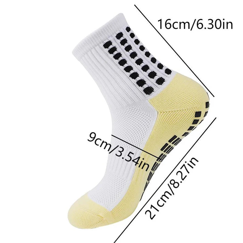 1 Pair Anti-Slip Football Socks Men High Quality Breathable Thickened Sports Socks Running Cycling Hiking Women Soccer Socks
