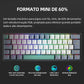 Machenike K500-B61 Mini Mechanical Keyboard 60% ABNT2 Layout RGB Backlight Hot-swappable NKRO Wired Gaming Keyboard For PC Gamer