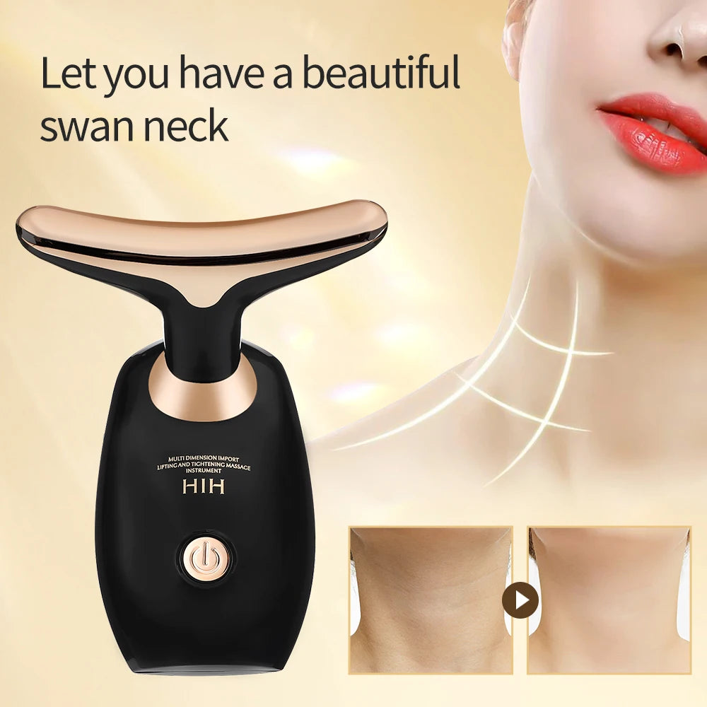 Skin Rejuvenating Multifunctional, Neck, Face Lifting, And Tightening Anti Aging Facial Sonic Vibration, Heating, Massager, Beauty Device, Perfect Gift