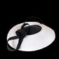 FS Fascinators Pillbox Hat for Women – Elegant Black & White Church Fedora, Wedding Kentucky Derby Dress Hat