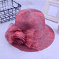 Elegant Satin Feather Women’s Sun Hat – Wide Brim UV Protection Summer Beach Cap for Wedding, Party, Church & Kentucky Derby