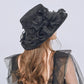 New Summer Organza Church Derby Hat – Women’s Fascinator Bow Cap for Tea Party & Wedding