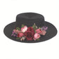 Elegant Straw Hat - Breathable, Sun-Protective, Solid Color Design with Delicate Floral -Top Fashion Accessory for Easter&Summer