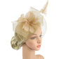 Women’s Ascot Fascinator Hat – Feather & Flower Mesh Hair Clip, Kentucky Derby, Photography, Cocktail & Tea Party Headwear Accessory