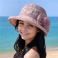 Vintage Women’s Cloche Hat with Floral Detail – Elegant Wide Brim Bowler Hat for Summer Church, Weddings & Outings