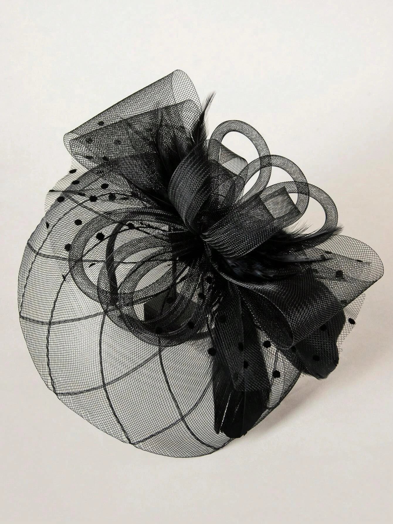 Elegant Solid Color Nylon Fascinator – Women’s Cocktail, Party, Halloween & Valentine’s Day Headpiece
