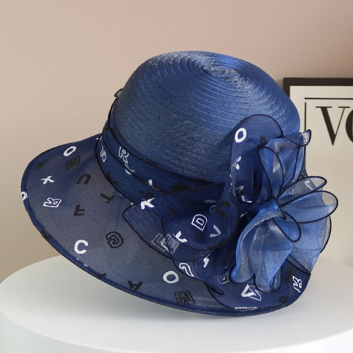 New Fashion Women’s Fascinator Church Hat – Elegant Bow Wide Brim Bucket Fedora for Summer, Kentucky Derby & Wedding Events