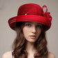 Women’s Rolled Edge Mesh Sun Hat – Fabric Flower Decoration, Breathable Sunshade Sports & Leisure Cap