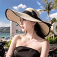 Women’s Wide Brim Straw Sun Hat – Foldable Beach Hat for Summer Holidays, Travel & UV Protection