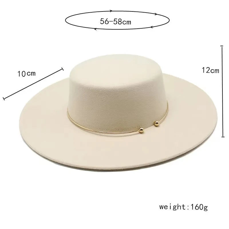 2025 Fashion Fedora Hats – Unisex Flat Top Dress Cap with Ribbon Band, Elegant Bowler Panama Jazz Hat for Men & Women