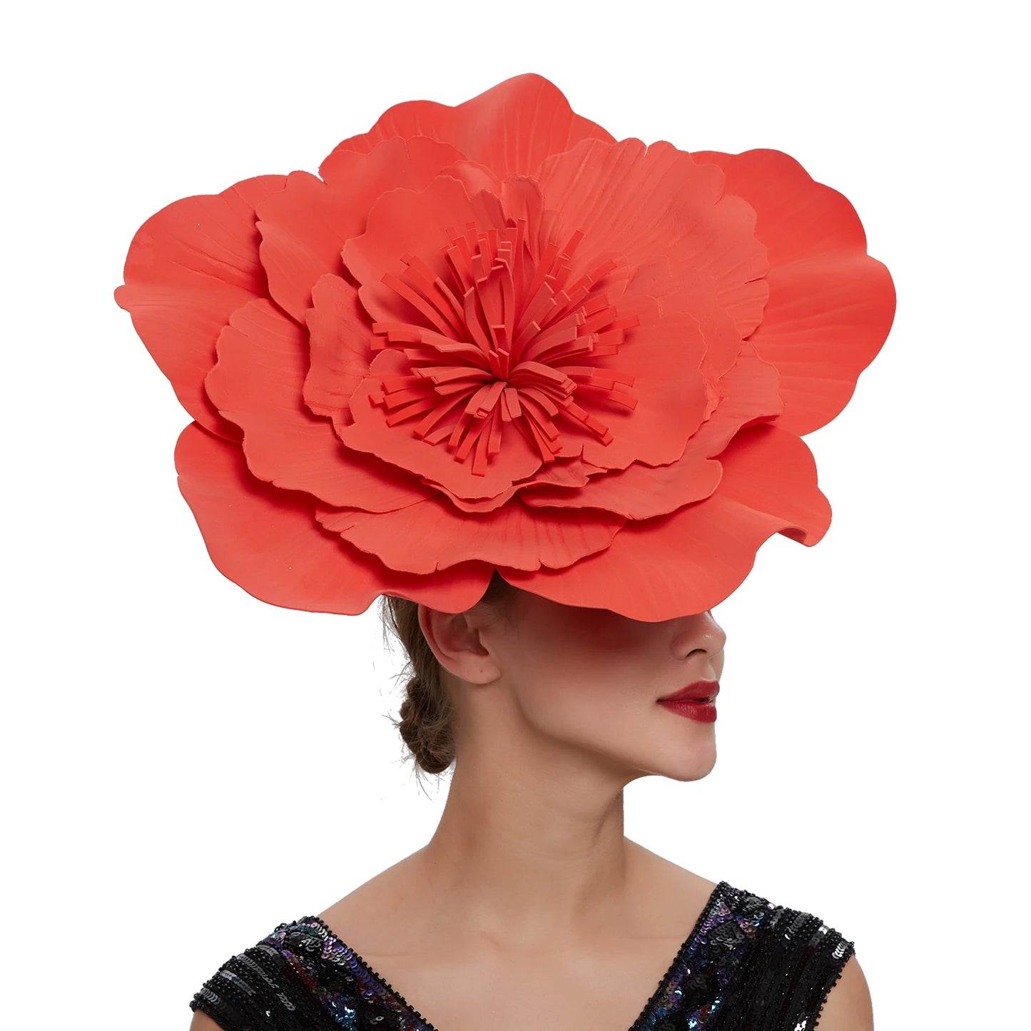 Women’s Large Flower Bow Fascinator Headband – Bridal, Prom, Wedding & Photo Shoot Hair Accessories