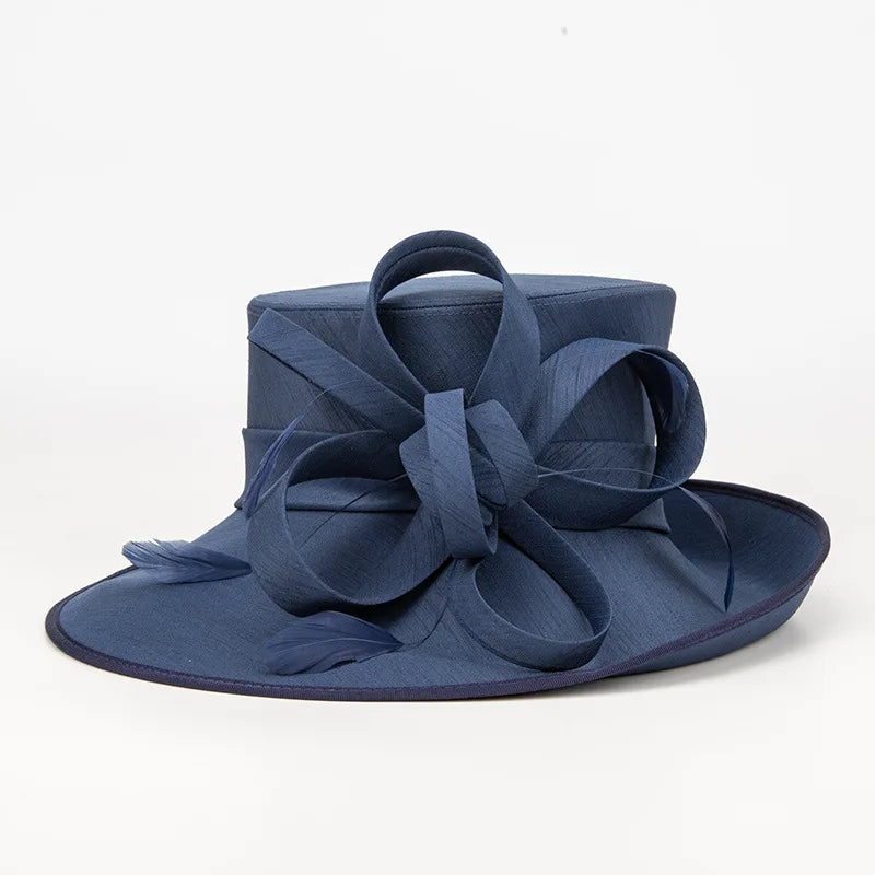 Deluxe Ladies Church Hat – Elegant Top Hat Fascinator for Weddings, Photography, Banquets & Formal Occasions