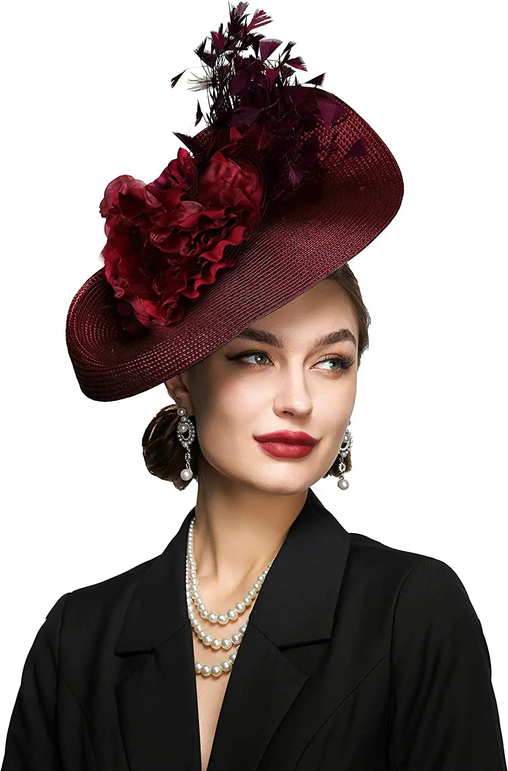 Elegant Butterfly & Floral Fascinator Hat – Women’s Tea Party, Kentucky Derby, Church Pillbox Headpiece with Headband