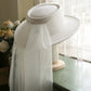 High-End Elegant Retro French Wool Top Hat – White Headdress for Weddings, Travel Photography & Special Occasions