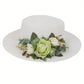 Elegant Straw Hat - Breathable, Sun-Protective, Solid Color Design with Delicate Floral -Top Fashion Accessory for Easter&Summer
