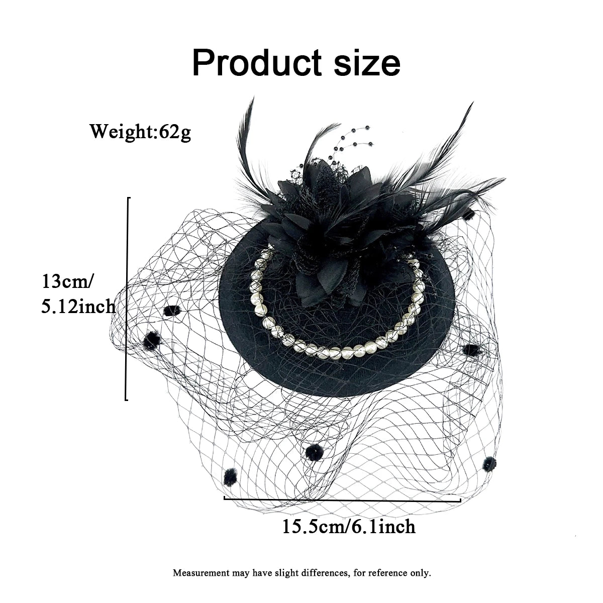 Women’s Retro French Top Hat – Elegant Mesh Fascinator Headdress for Evening Parties, Weddings & Social Events