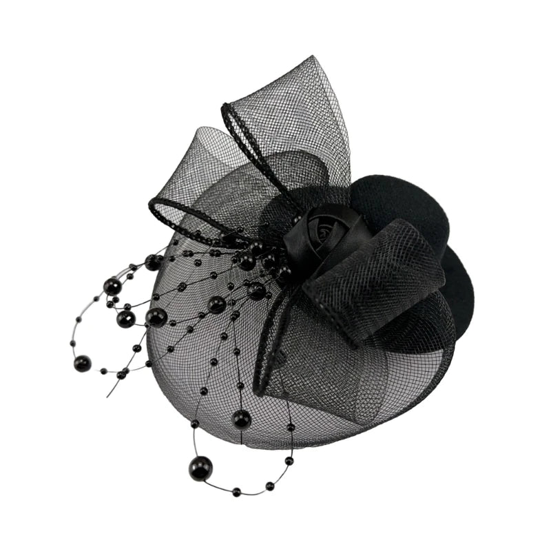 1920s Vintage Yarn Top Hat Hairpin – Elegant Bride Hair Clip & Y2K Cosplay Headpiece for Halloween, Weddings & Parties