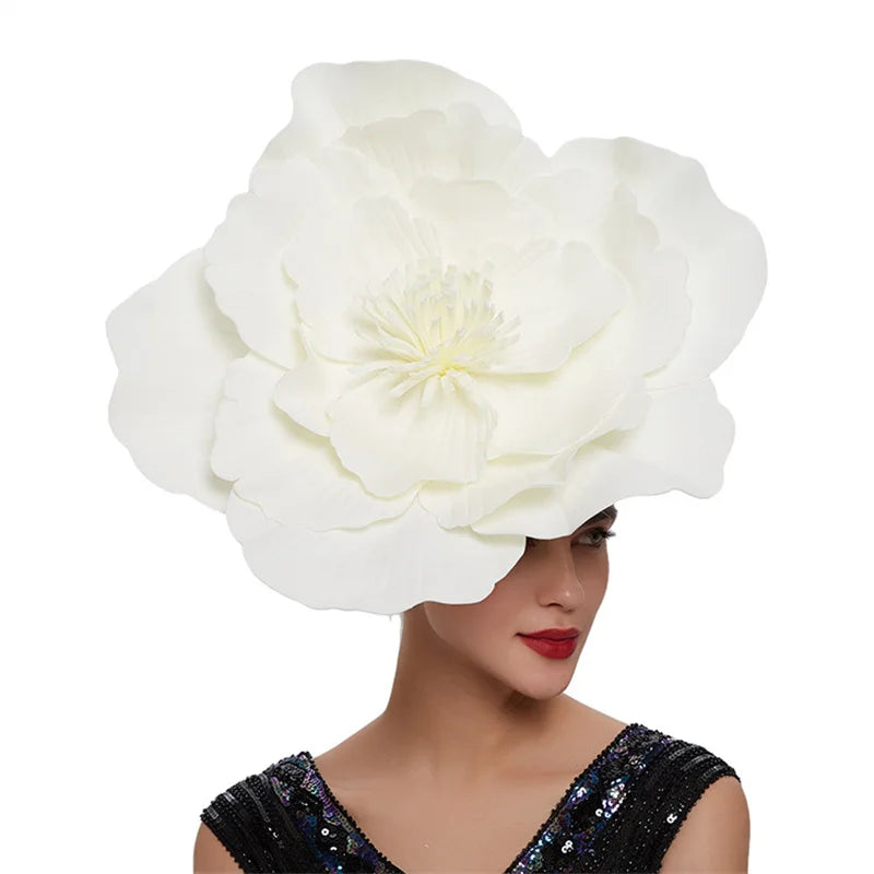 Women’s Large Flower Bow Fascinator Headband – Bridal, Prom, Wedding & Photo Shoot Hair Accessories