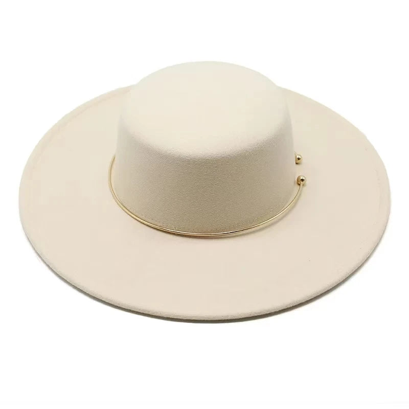 2025 Fashion Fedora Hats – Unisex Flat Top Dress Cap with Ribbon Band, Elegant Bowler Panama Jazz Hat for Men & Women