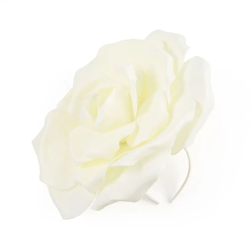 Large Flower Fascinators Womens Derby Hat Wedding Prom Rose Fascinator Hat Tea Party Headpiece with Headband Clip