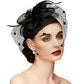 Elegant Birdcage Veil Fascinator with Flowers & Feathers – Women’s Wedding, Tea Party & Cocktail Headpiece