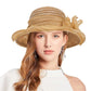 2025 Ladies Fascinator Millinery Church Hat – Elegant Bow Wide Brim Fedora Bucket Hat for Women Kentucky Derby & Summer Sun Protection