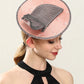 Chic Coral Rhinestone Fascinator Hat – Elegant Women’s Church & Race Event Headpiece with Headband for Parties