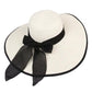 Women’s Wide Brim Straw Sun Hat – Foldable Beach Hat for Summer Holidays, Travel & UV Protection