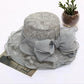 New Summer Organza Church Derby Hat – Women’s Fascinator Bow Cap for Tea Party & Wedding