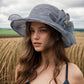 Ladies Fascinator Millinery Hat – Wide Brim Summer Fedora Bucket Hat for Church, Weddings, Kentucky Derby & Beach