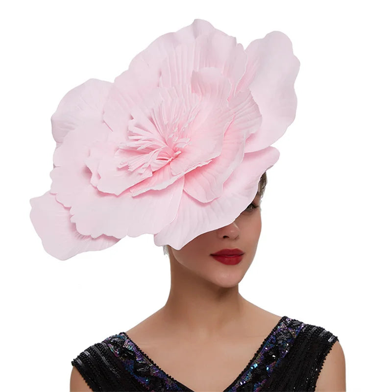 Women’s Large Flower Bow Fascinator Headband – Bridal, Prom, Wedding & Photo Shoot Hair Accessories