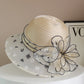 New Fashion Women’s Fascinator Church Hat – Elegant Bow Wide Brim Bucket Fedora for Summer, Kentucky Derby & Wedding Events