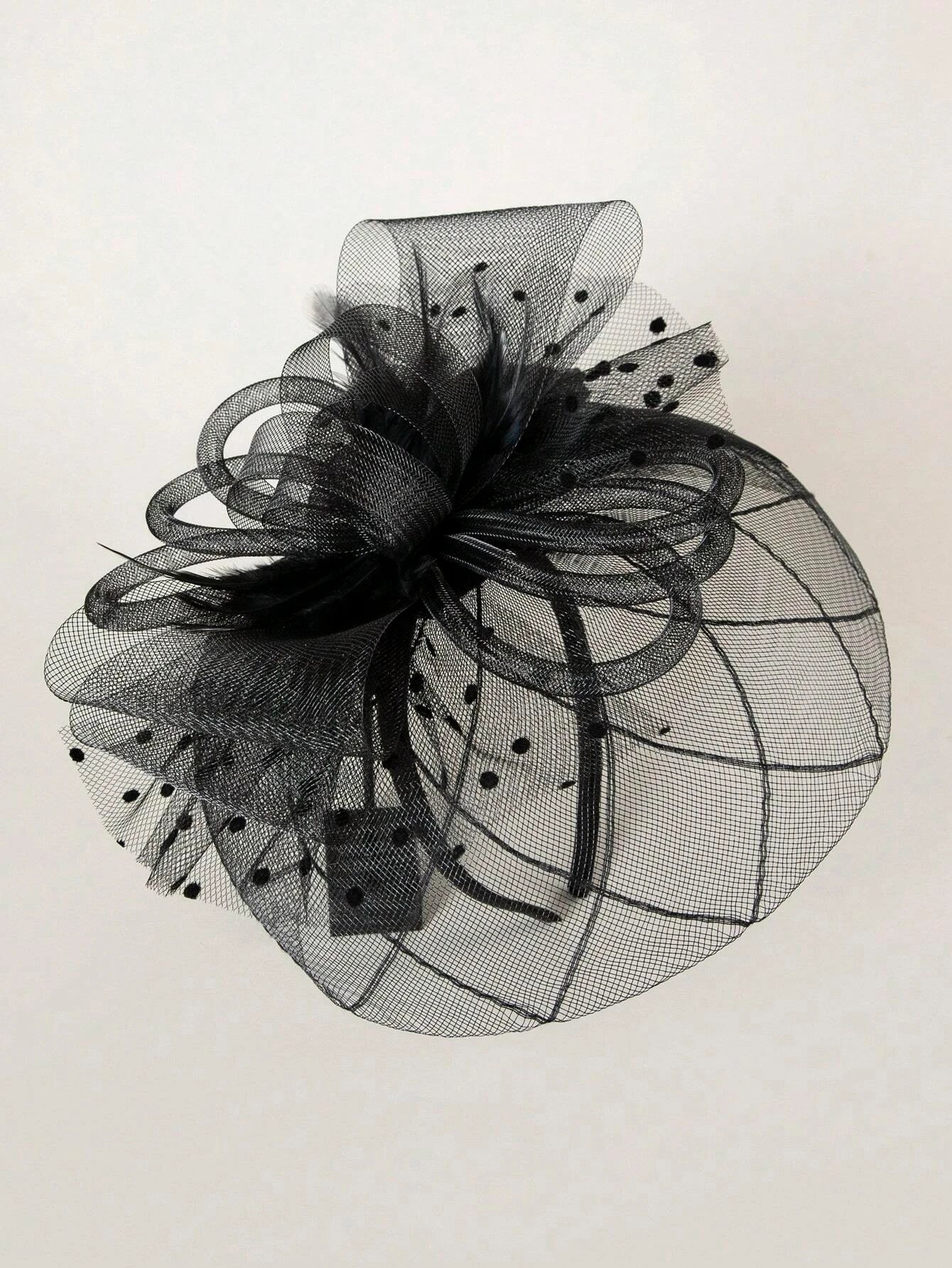 Elegant Solid Color Nylon Fascinator – Women’s Cocktail, Party, Halloween & Valentine’s Day Headpiece