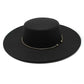 2025 Fashion Fedora Hats – Unisex Flat Top Dress Cap with Ribbon Band, Elegant Bowler Panama Jazz Hat for Men & Women