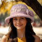 Vintage Women’s Cloche Hat with Floral Detail – Elegant Wide Brim Bowler Hat for Summer Church, Weddings & Outings