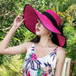 Women’s Wide Brim Straw Sun Hat – Foldable Beach Hat for Summer Holidays, Travel & UV Protection