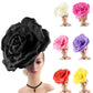 Large Flower Fascinators Womens Derby Hat Wedding Prom Rose Fascinator Hat Tea Party Headpiece with Headband Clip