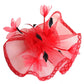 Fascinators Hat Mesh Floral Feather Fascinator Headband for Wedding Cocktail Tea Party or Special Occasion