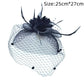 Elegant Birdcage Veil Fascinator with Flowers & Feathers – Women’s Wedding, Tea Party & Cocktail Headpiece